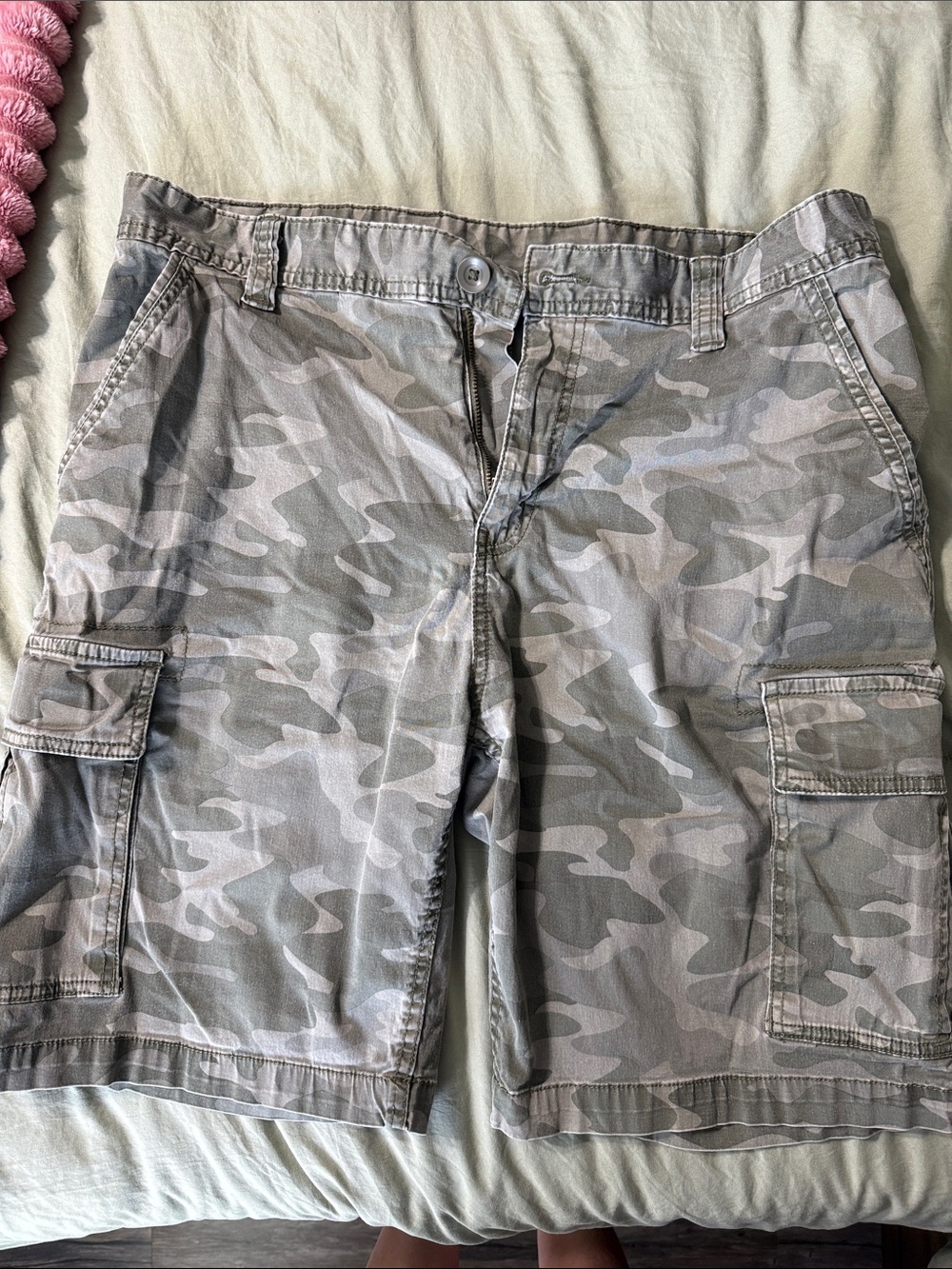 George Men's Gray Camo Cargo Shorts